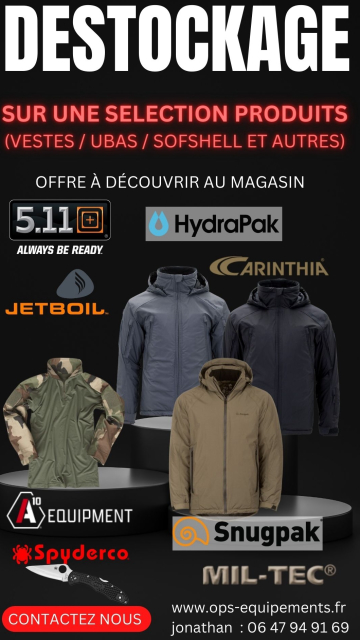 DESTOCKAGE vente de vêtements militaires castres 